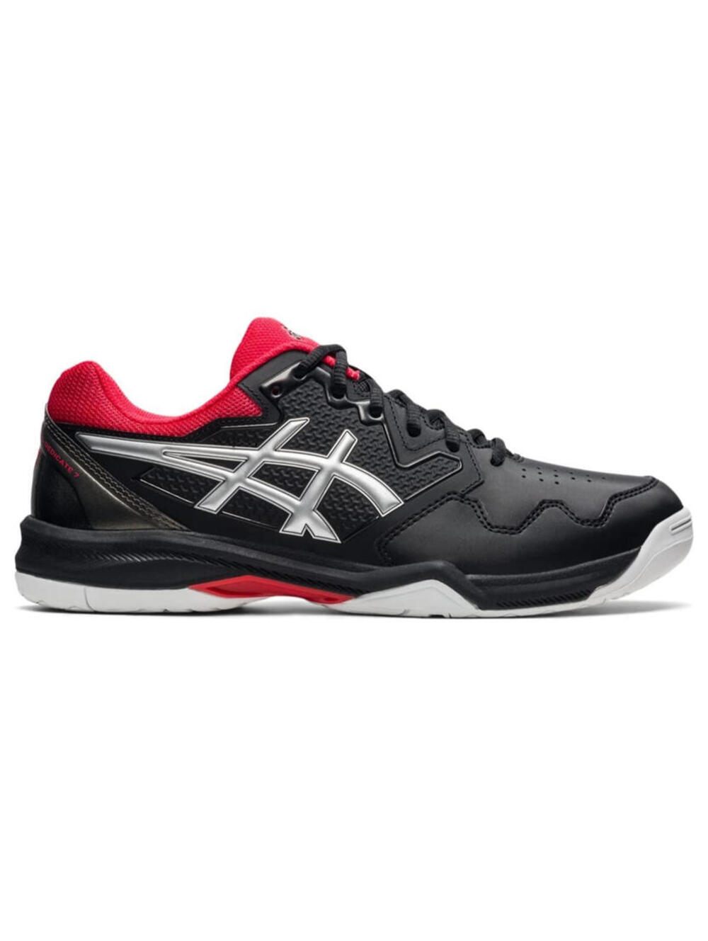 ASICS Men's Gel-Dedicate 7 Tennis Shoes Sz 12 Black Pure Silver Red Sneakers NEW